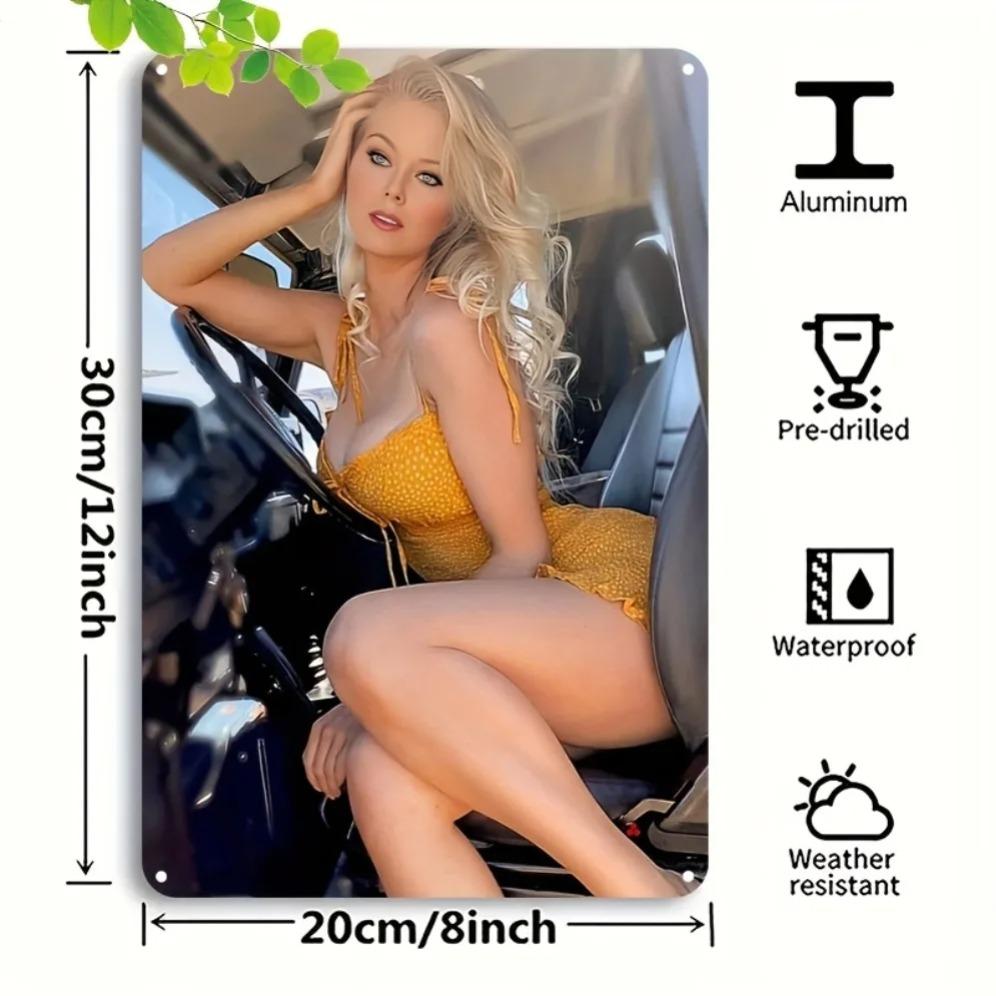 Vintage Metallblechschild 8x12 Zoll Retro Wandkunst für Heimbar Garage Dekor