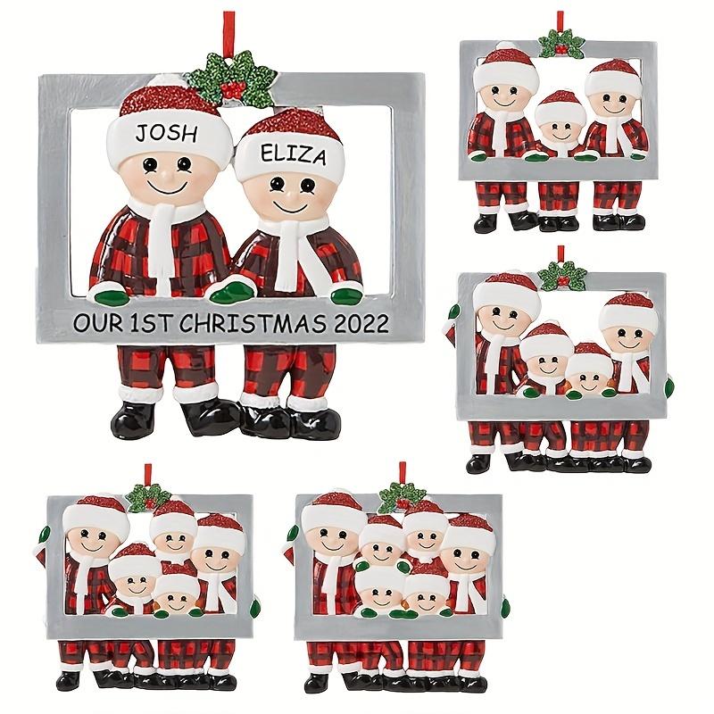 1 Personalized Christmas Family Wooden Pendant Hanging Decoration Christmas New Year Tree Decoration Seasonal Craft Gift