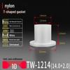 T-Shaped Nylon Gasket Ring Screw Shaft Sleeve with Concave-Convex Insulation Pad M2