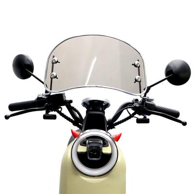 Motocyklové přední sklo Retro Přední deflektor Přední sklo Upravené příslušenství pro skútr E-bike
