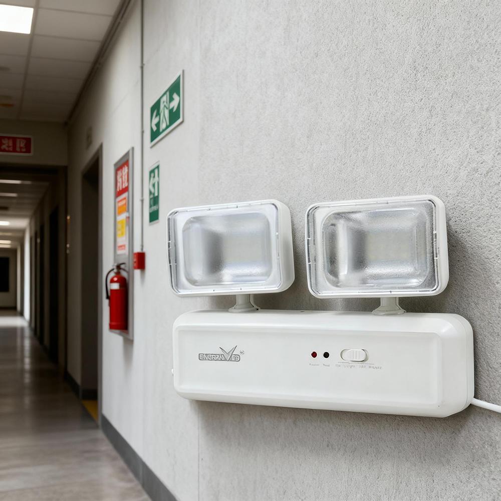 Emergency Exit Light LED Emergency Lamps Dual Heads Battery Backup Fire Fighting  Light for Commercial Building School Hospital