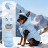 Comfortable Dog Down Jacket Thickened Fleece Puppy Clothes High Neck Dog Hood Coat  Outdoor Walking