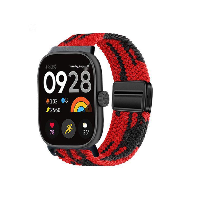 Compatible with Xiaomi Band 8/9 Pro and Redmi Watch 4/5/6: Magnetic Buckle Woven Strap