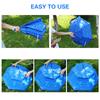 Double Layer Umbrella Hat Women Men Folding Sun Rain Cap with Adjustable Head Band for Fishing Camping Hiking