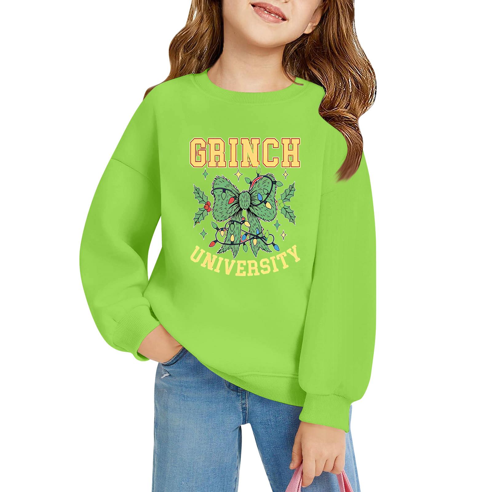 

Детский пуловер свободного кроя с длинным рукавом, с принтом букв и круглым вырезом 110