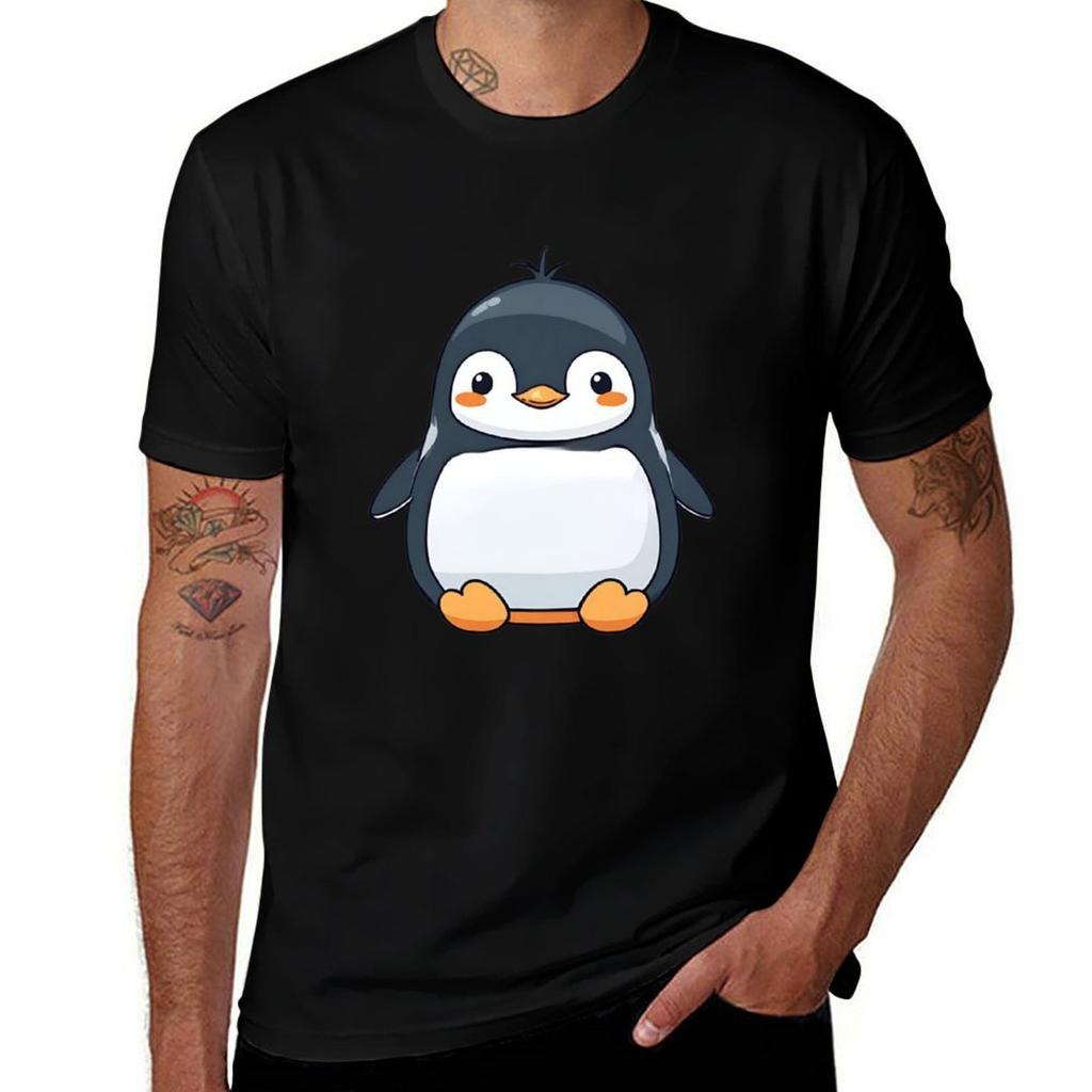 Kawaii Penguin Tshirt Big Size Short Sleeve Tee For Men Tshirt