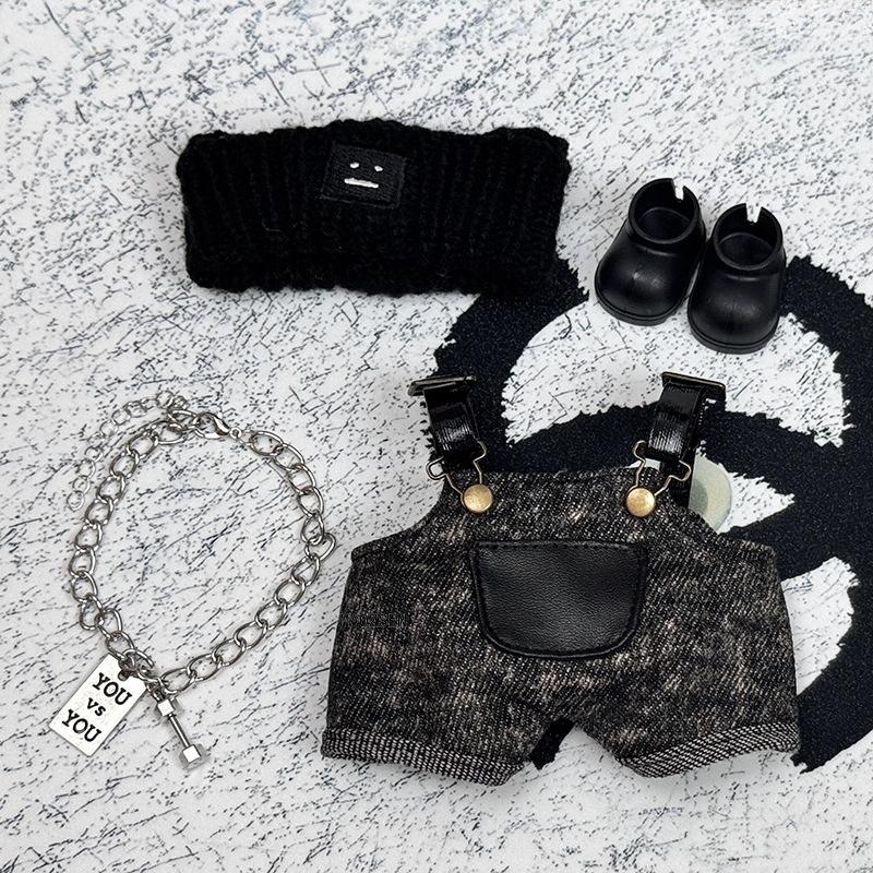 Pro 17cm Labubu Oblečení Módní Špionážní Set Kombinézy Vlněné Čepice 3.0 Labubu Oblečení Náhrdelníky Boty Sluchátka Panenky Doplňky Hračka