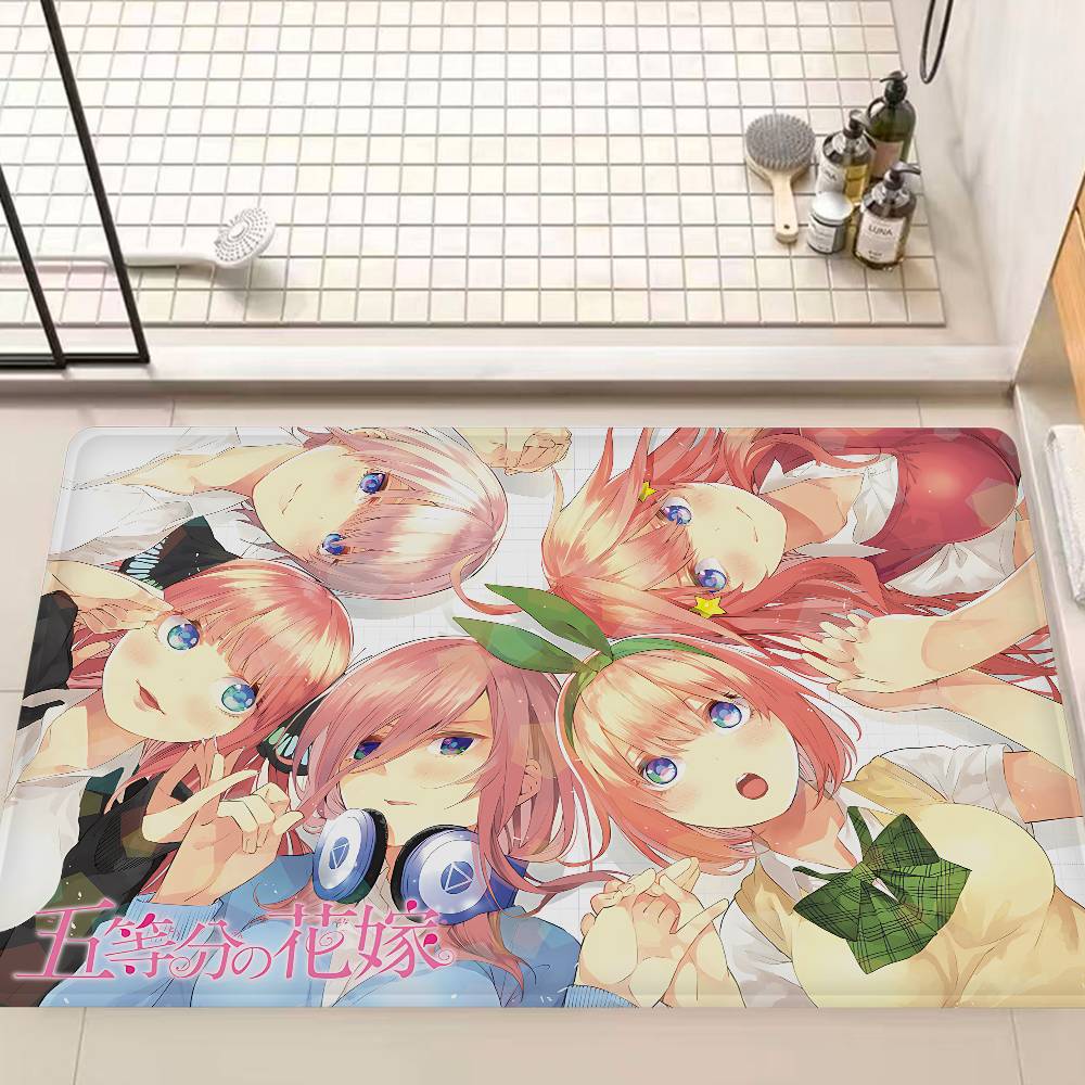 Anime Q-Quintessential Quintuplets Bathroom Mat Kids Room Bedroom Decoration Balcony Anti-Slip Doormat Living Room Welcome Rug