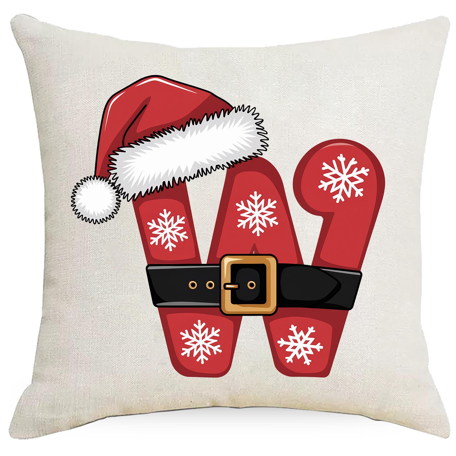 

New Christmas Pillow Cover Christmas Letters Holiday Party Ornament Home Sofa Cushion Pillow Cover Premium Durable 45 * 45Cm