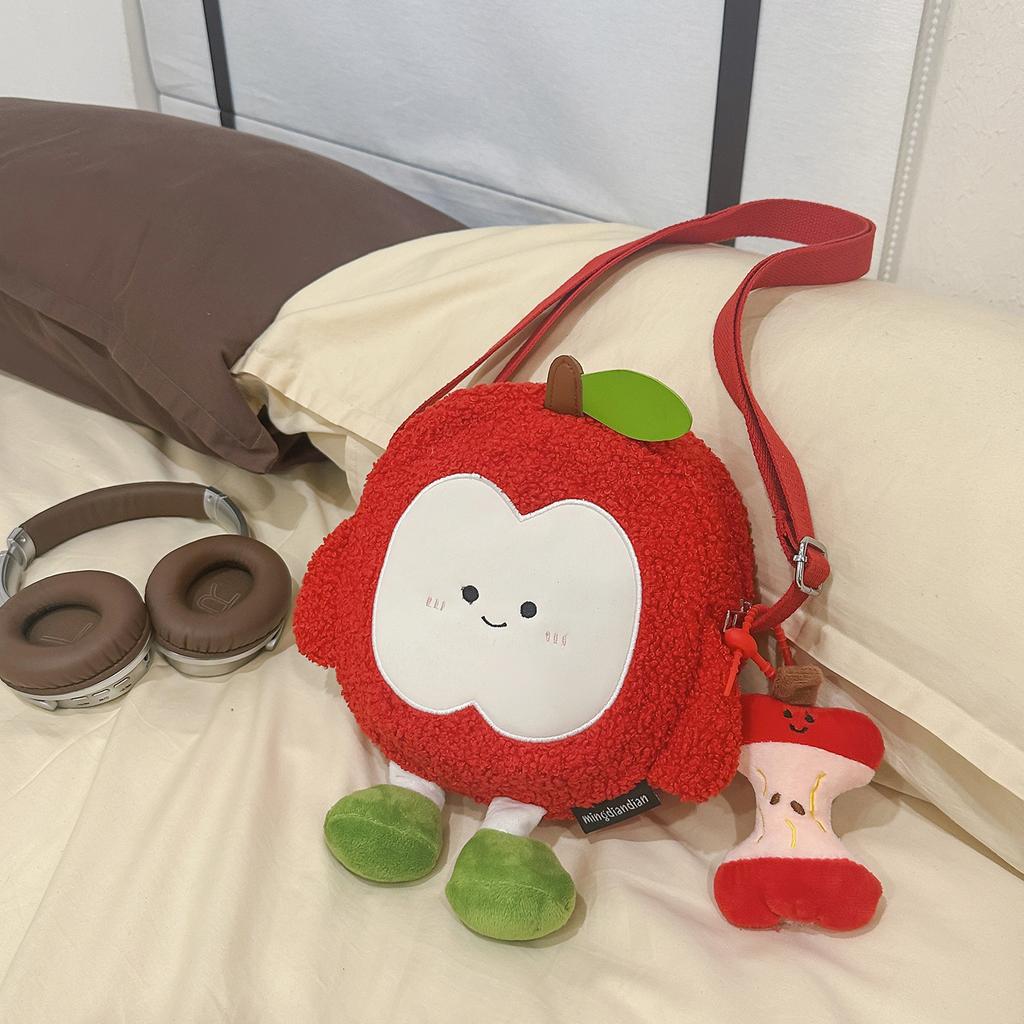 Schoolbagins cute cute apple children's backpack cartoon student bag travel boy girl backpack