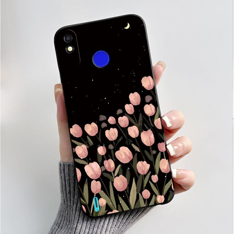 Printed Phone Case For Tecno Spark 4 Lite/POP 3PLUS Funda Capa Soft Silicone Black Shell Cover Cute Flower Cartoon Casing Coque