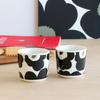 Marimekko Unikko Latte Mug, 200ml, Black/Silver, 72780-199 [Parallel Import]