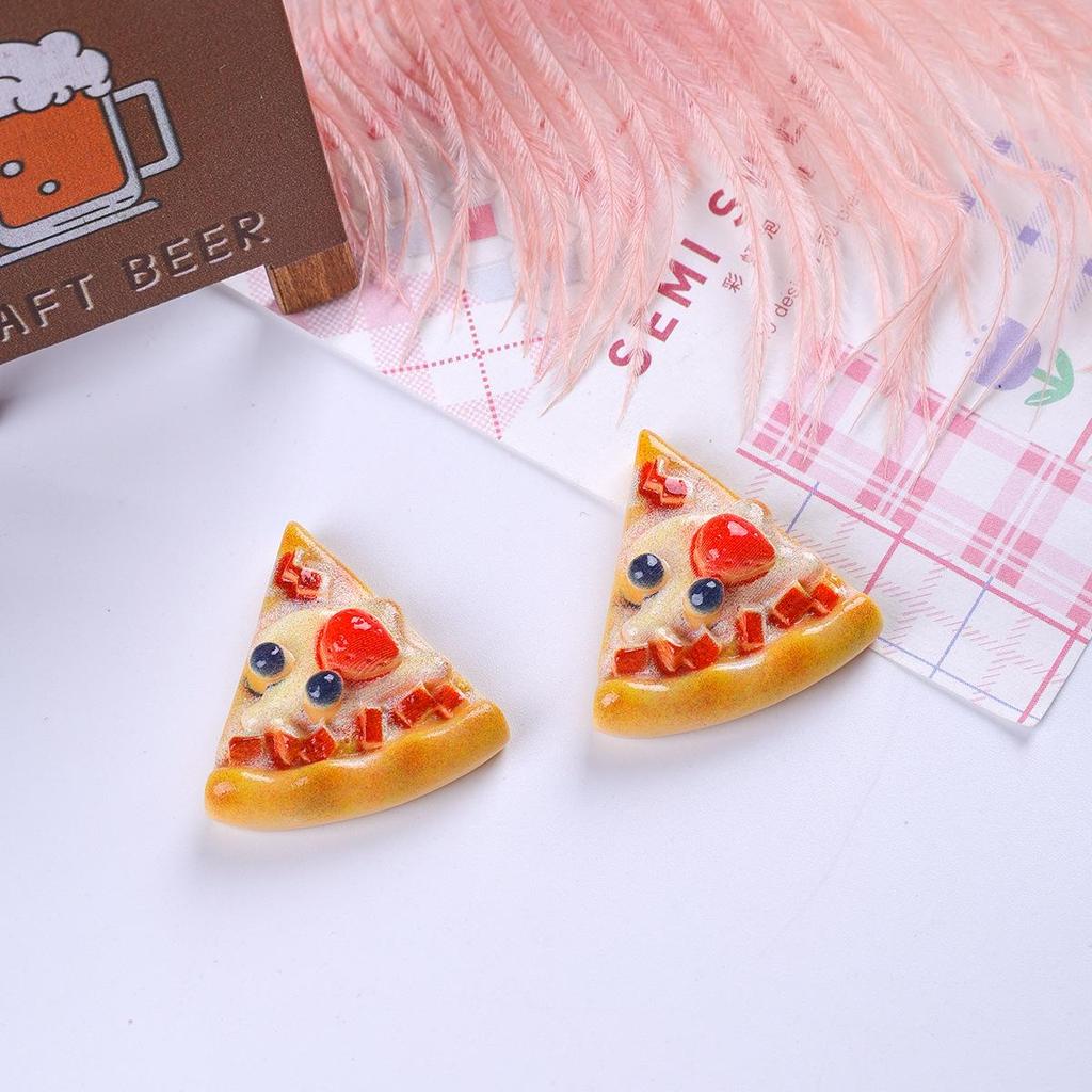 Miniature Pizza Toy Accessories - High-Quality DIY Dessert House Ornaments and Playhouse Shoe Buckle Accessories