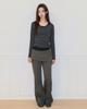 MUAHMUAH Slim Henley Neck Sleeveless [Black]
