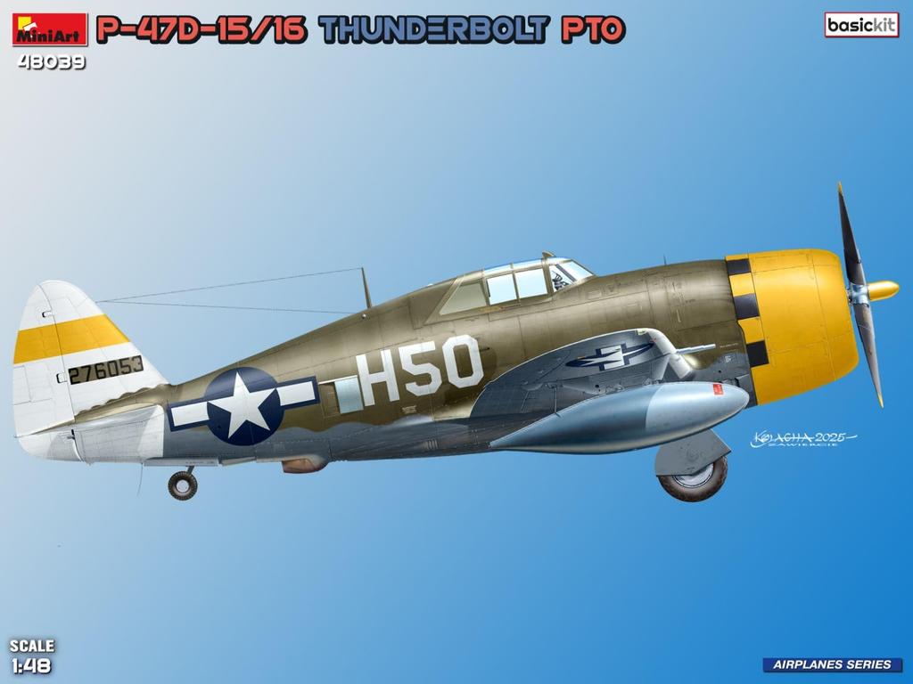Miniart Thunderbolt Pacific Theater Basic Kit Plastic Model MA48039 1/48 P-47D-15/16