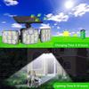 3‑Head Solar Outdoor Wall Light, Motion Sensor Security Light, 270° Wide‑Angle Illumination Waterproof Lamp for Garden, Garage, Yard
