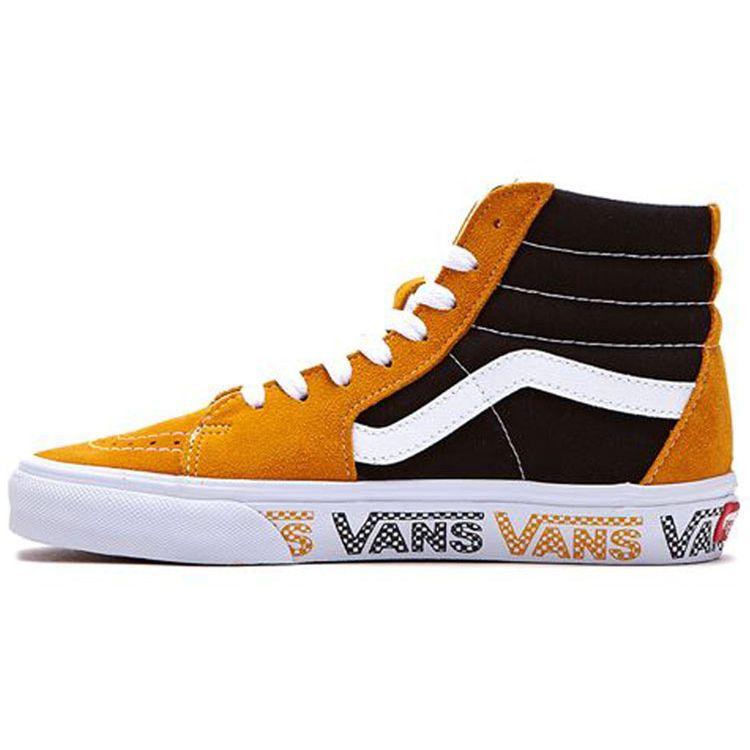 Vans Sk8 Casual High-Top Skate Shoes Unisex Sneakers Black Yellow VN0A4BV6SXY