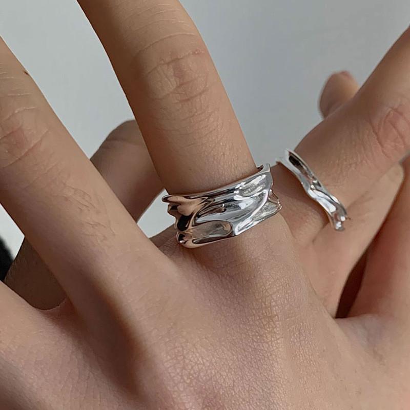 2023 New Minimalist Geometric Wide Ring Adjustable Couples Ring For Men And Women