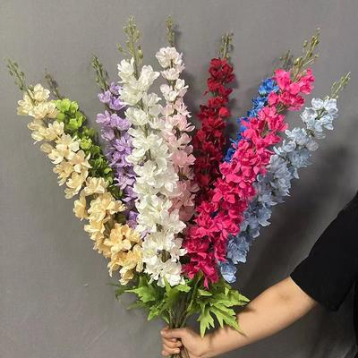 Yannew 3 ks 85cm Delphinium Umělé Květiny Dlouhý Stonek Hedvábný Hyacint Svatba Květinové Aranžmá Dekorace Domov Pokoj Dekor