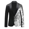 Men'S Hanging Sequined Blazer Dance Dress Host Color Matching Top