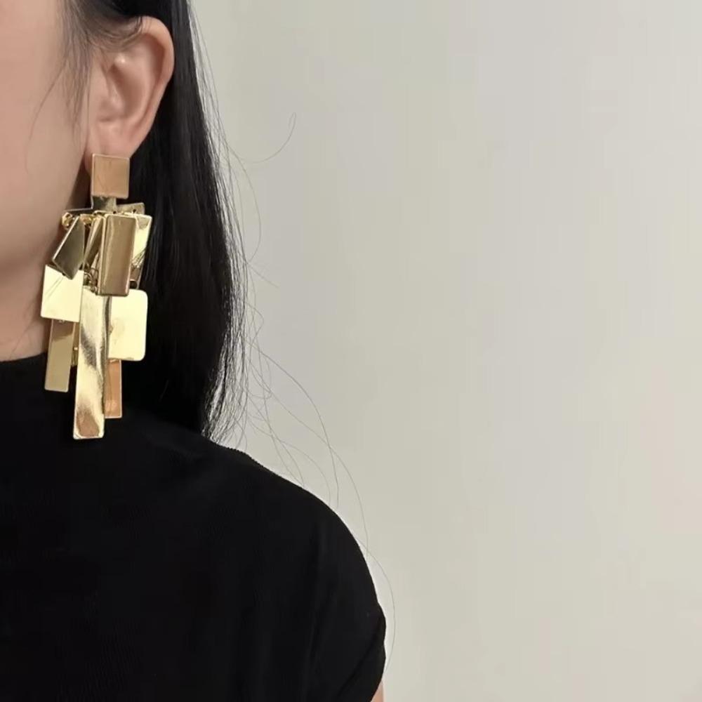 Square Geometric Drop Earrings Holiday Party Jewelry Stud Earrings  Women Gifts