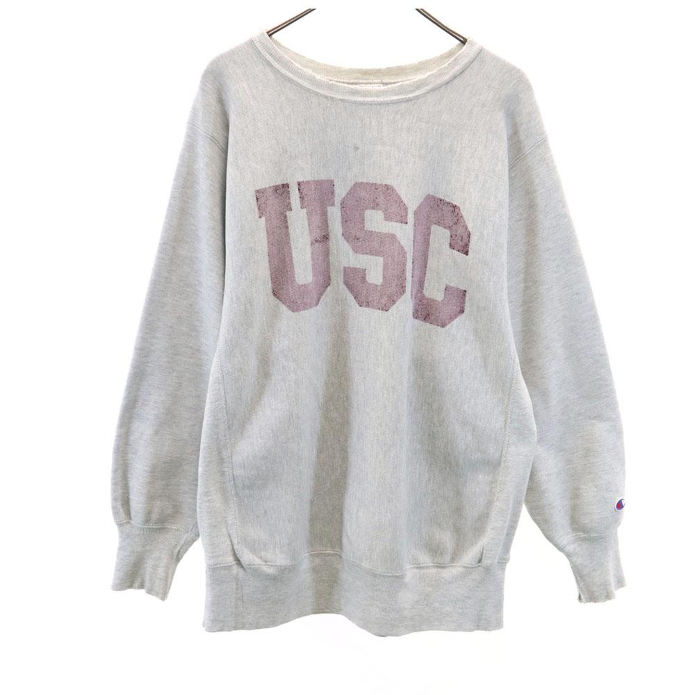 

Champion 90s Embroidered tag REVERSE WEAVE Made in USA Old College Long sleeve sweat trainer Men s Used