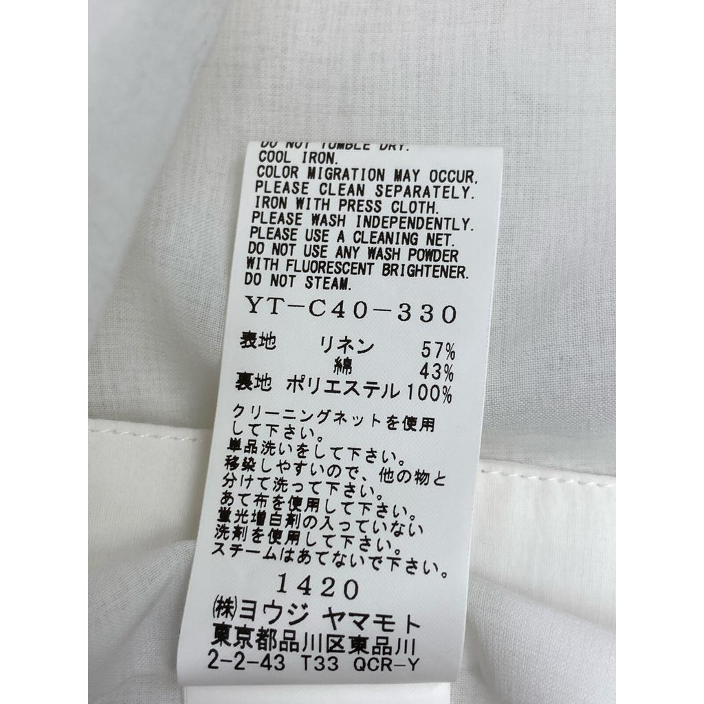 Y's [21Stainless Steel] YT-C40-330 Cotton X Linen Modified Trench Coat 1 whiteUsed