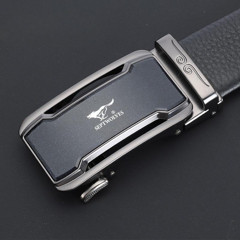 Belts for Men's Business Automatic Buckle Belt Head Layer Cowhide Belt Gift Belt