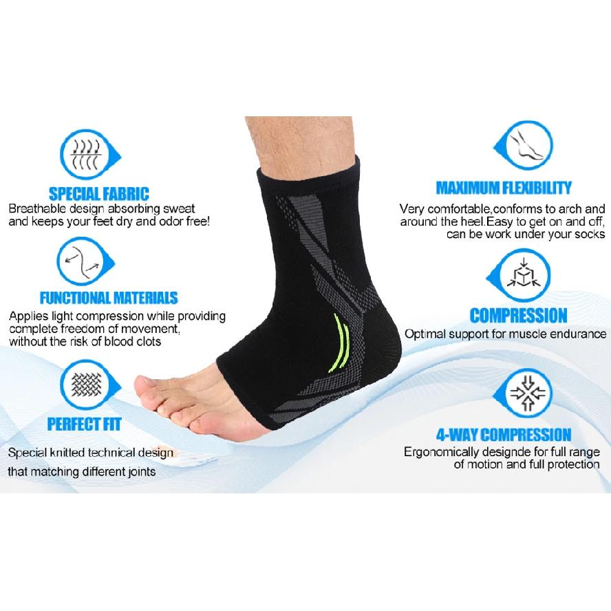 Sports Ankle Brace Compression Strap Sleeves Support 3D Weave Elastic Bandage Foot Protective Gear Gym Fitness Ankle