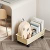 Rolling Under-Table Book Storage Box: Movable Schoolbag and Book Organizer for Dorms