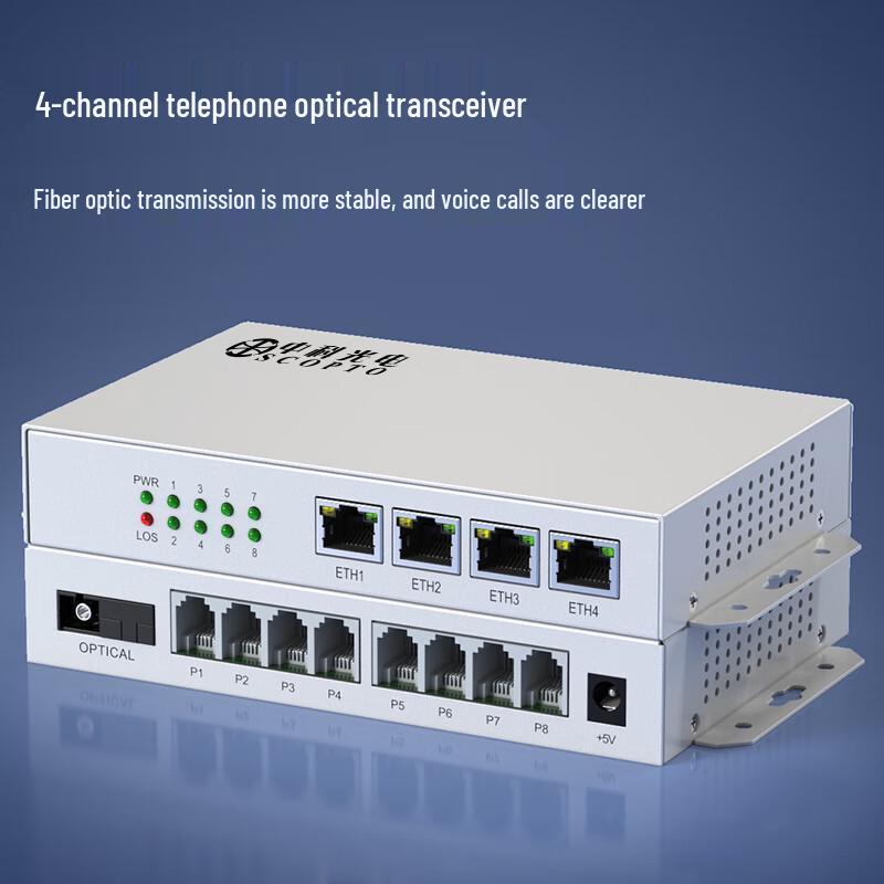 Zhongke Optoelectronics Telephone & Fast Ethernet Fiber Optic Transceiver