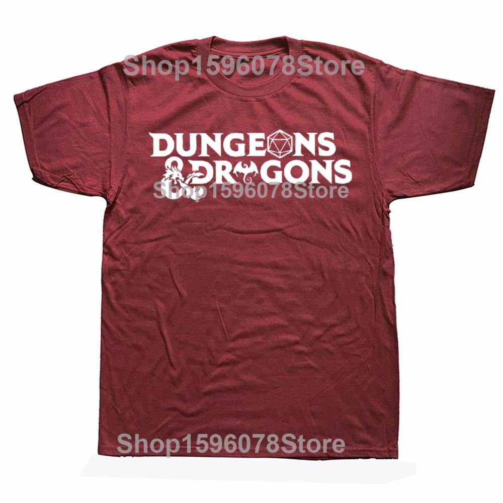 Summer Dungeon And Dragon Game Fans Men Women's T Shirt Outfits Vintage Tee Shirt T-Shirts 100% Cotton Printed Clothing