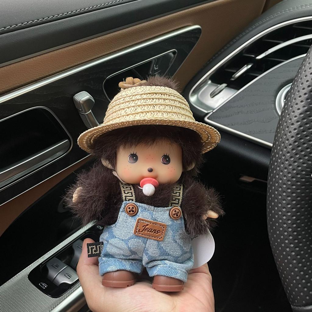 15 cm Monchhichi Søt Liten Ape DIY Klær Skifte Dukke Flere Stiler Utsøkt Ryggsekk Anheng Nøkkelring Leketøy Periferi Gave
