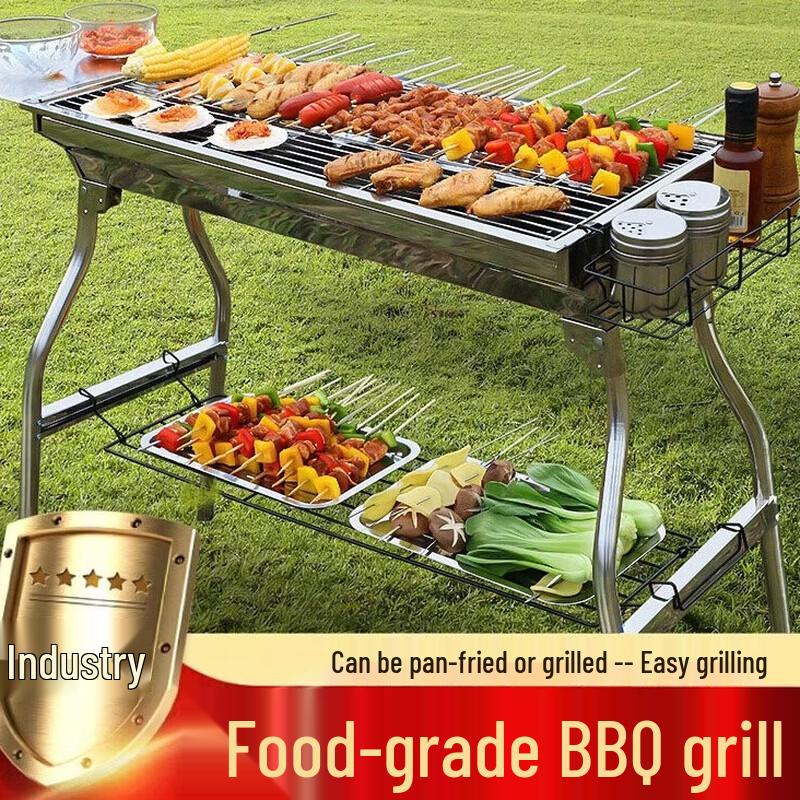 Portable Folding Stainless Steel Charcoal BBQ Grill