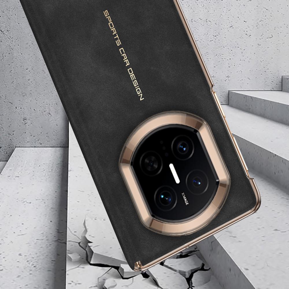 GKK Magnetische Hülle für Huawei Mate X7 Dual-Achsen Scharnierschutz PU-Leder + TPU + PC Handyhülle