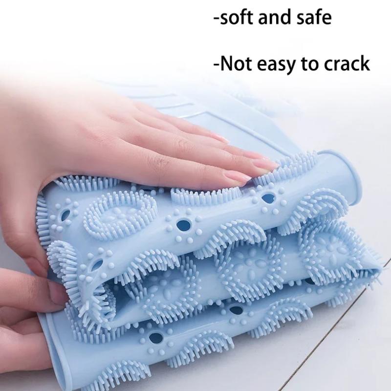 Bathroom Mat Anti-slip Sucker Round TPR Bath Mat with Drain Hole Silicone Bathing Rugs Foot Massage Pad Bathtub Soft Shower Mat