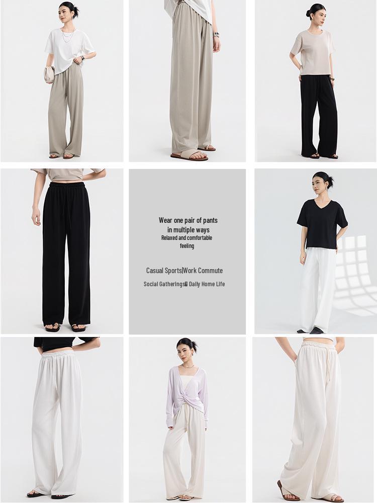 Yulu Women's Linen Straight-Leg Summer Pants - Loose, Breathable, Slimming, Versatile, and Casual Long Pants
