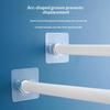 4 Pcs Transparent Adhesive Curtain Rod Brackets No Drilling Strong Load Bearing For Bathroom Bedroom Home Use