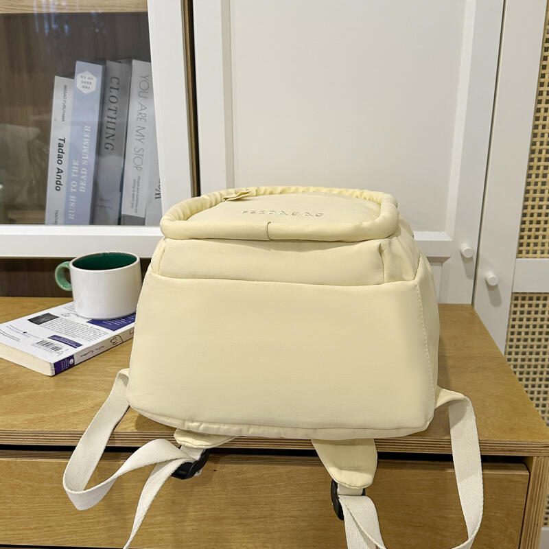 Solid Color Small Backpack Retro Student Schoolbag