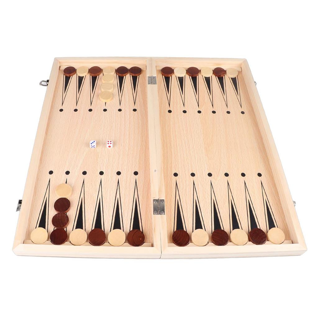 International Chess Portable 3 In 1 Wooden Foldable International Wood Chess Set for Kids Adults