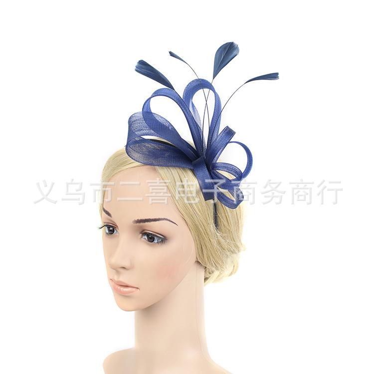 New European and American hair accessories mesh feather headgear Jockey Club party ball hair accessories manufacturer