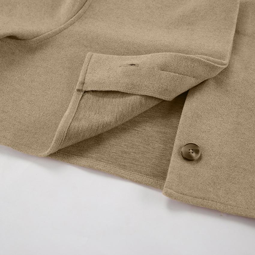 2023 Merlad Style Brown Woolen Coat: European & American Autumn/Winter Short Women's Top