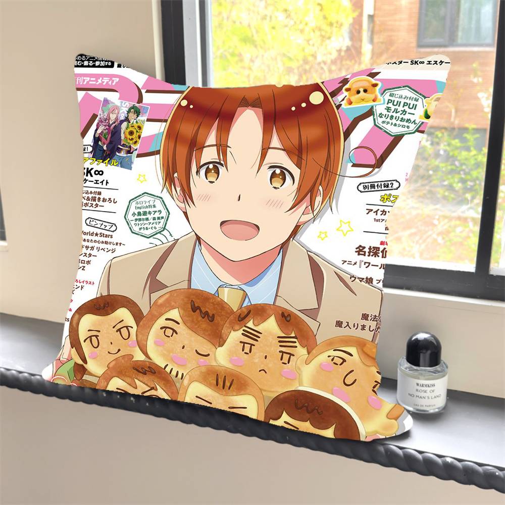 1 st Varm Anime Hetalia Axis Kuddfodral Fyrkantig Sovrum Soffa Fritid Bekväm Kudde Bil Heminredning