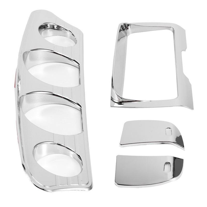 Reliable-Motorcycle Chrome Gauge Stereo Panel Accent Trim Cover Panel Kit For Electra Glide Street Glide FLHX Tri 14-23