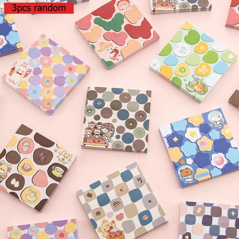Gift Office School Supplies Wholesale Strong Adhesive Notes Message Style Cute Cartoon Girl Good Looking Student Kawai Lovely