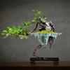 Iron Hanging Flower Pots Ornaments Home Decoration Chain Suspension Pot Pot Garden Decoration Mangosteen Succulent Flower Pots