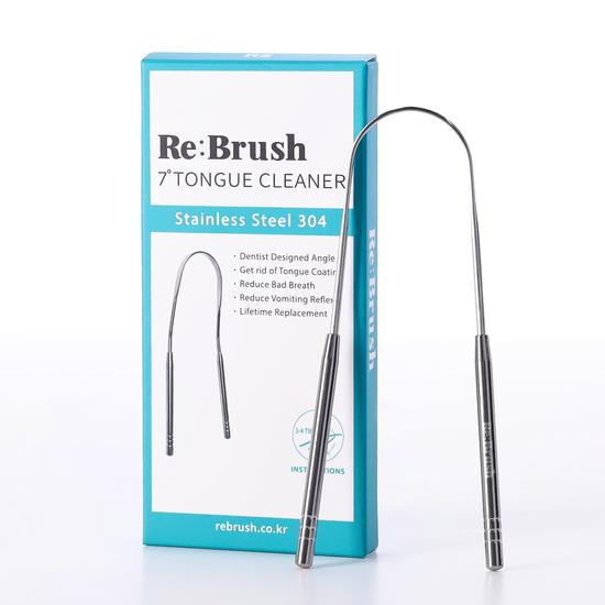 Rebrush Stainless Steel 7-degree Tongue Cleaner