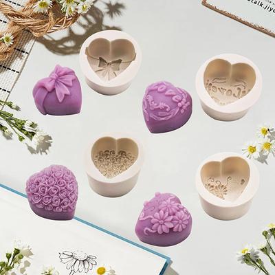 3D Liebe Rose Silikon Seifenform Handgemachte Kerze Aromatherapie Form Schokolade Kuchen Dekoration Backwerkzeug Geburtstag Jubiläum DIY