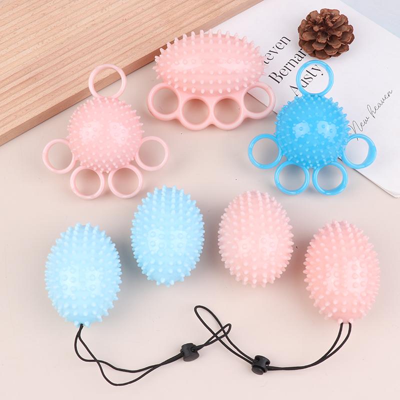 Finger Grip Ball Massage Rehabilitation Training Elderly Exercise Ball Hand Finger Strength Circle Grip Device Soft Finger Ball