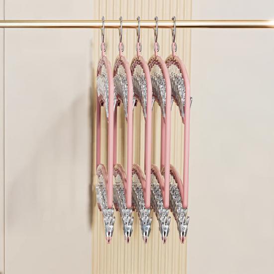 Metal Sock Drying Rack Windproof Design 20 Clips Clothes Hanger Dryer Indoor Outdoor Clothes Drying Rack